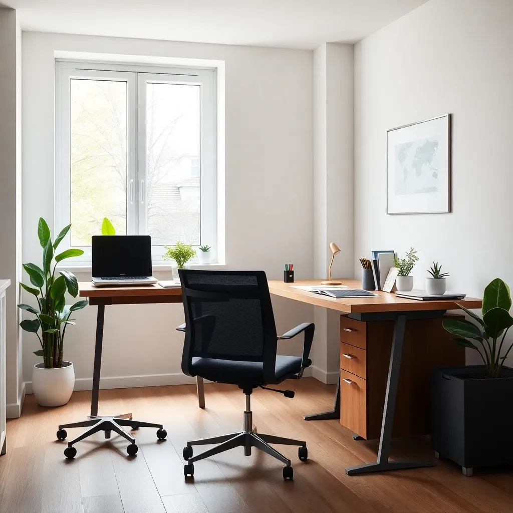 Professional die een korte mindfulness-oefening doet op kantoor